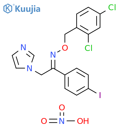 Ethanone, 2-(1H-imidazol-1-yl)-1-(4-iodophenyl)-,O-[(2,4-dichlorophenyl)methyl]oxime, nitrate structure