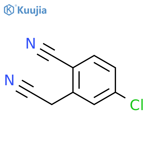 4-chloro-2-(cyanomethyl)benzonitrile structure