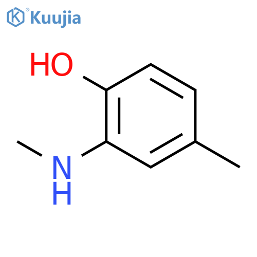 Phenol, 4-methyl-2-(methylamino)- structure