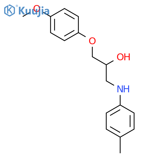 1-(4-methoxyphenoxy)-3-(4-methylphenyl)aminopropan-2-ol structure