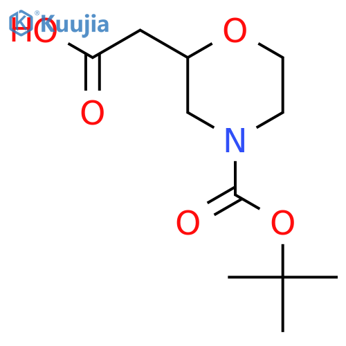 2-{4-[(tert-butoxy)carbonyl]morpholin-2-yl}acetic acid structure