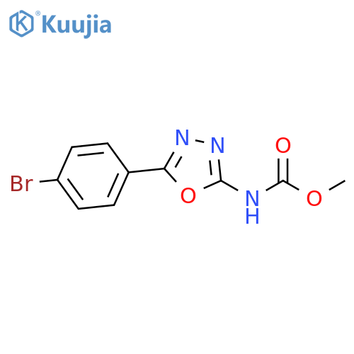 Carbamic acid, [5-(4-bromophenyl)-1,3,4-oxadiazol-2-yl]-, methyl ester structure