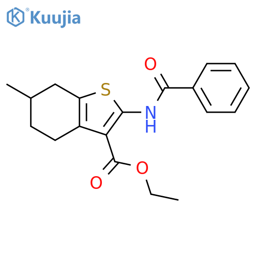 ethyl 2-benzamido-6-methyl-4,5,6,7-tetrahydro-1-benzothiophene-3-carboxylate structure