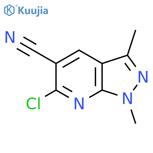 6-chloro-1,3-dimethyl-1H-pyrazolo3,4-bpyridine-5-carbonitrile structure