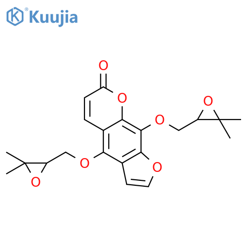 4,9-bis[(3,3-dimethyloxiran-2-yl)methoxy]-7H-furo[3,2-g]chromen-7-one structure