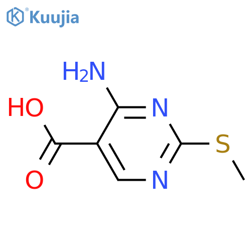 4-Amino-2-(methylthio)pyrimidine-5-carboxylic acid structure