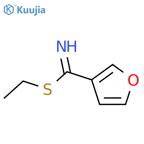 3-Furancarboximidothioicacid, ethyl ester structure