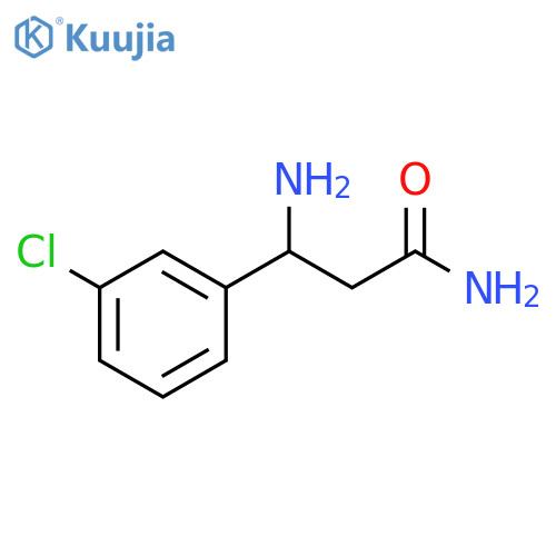 3-amino-3-(3-chlorophenyl)propanamide structure