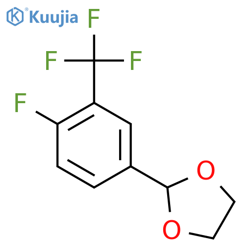 2-(4-Fluoro-3-(trifluoromethyl)phenyl)-1,3-dioxolane structure