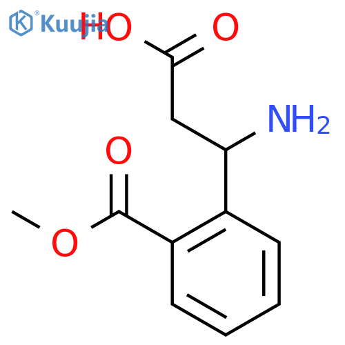 3-amino-3-2-(methoxycarbonyl)phenylpropanoic acid structure