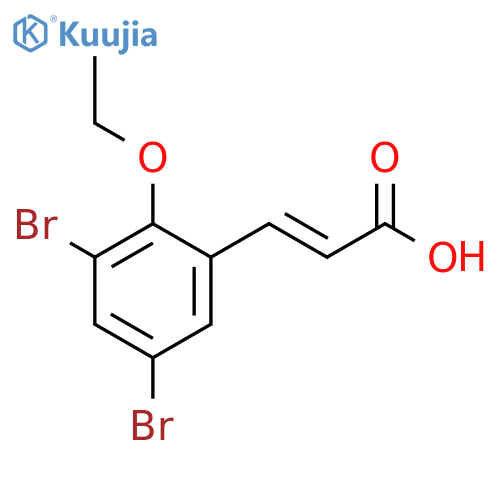(2E)-3-(3,5-dibromo-2-ethoxyphenyl)acrylic acid structure