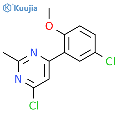 4-chloro-6-(5-chloro-2-methoxyphenyl)-2-methylpyrimidine structure