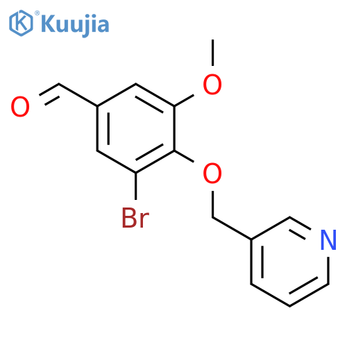 3-bromo-5-methoxy-4-(pyridin-3-yl)methoxybenzaldehyde structure