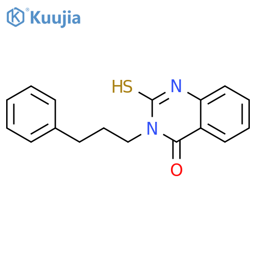3-(3-Phenylpropyl)-2-sulfanyl-3,4-dihydroquinazolin-4-one structure