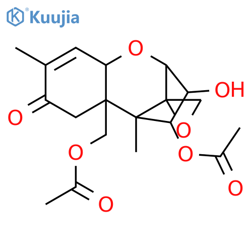 (3beta,4alpha)-3-hydroxy-8-oxo-12,13-epoxytrichothec-9-ene-4,15-diyl diacetate structure
