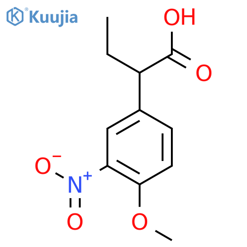 2-(4-methoxy-3-nitrophenyl)butanoic acid structure