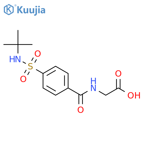 2-{4-(tert-butylsulfamoyl)phenylformamido}acetic acid structure