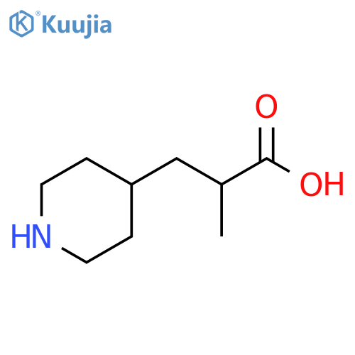 2-methyl-3-(piperidin-4-yl)propanoic acid structure