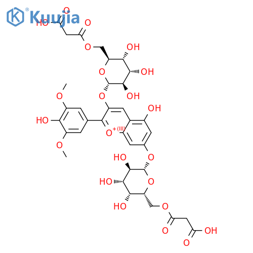 Malvidin 3,7-di-(6-malonylglucoside) structure