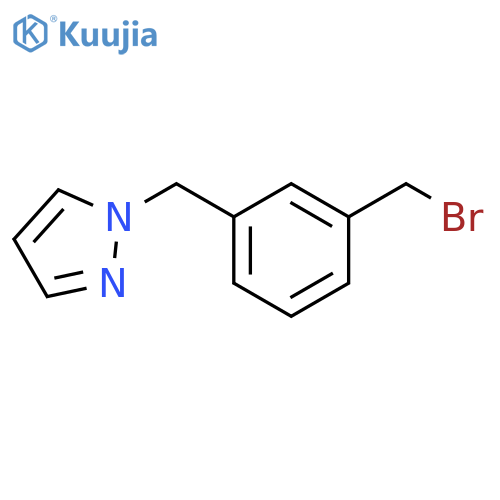 1H-Pyrazole, 1-[[3-(bromomethyl)phenyl]methyl]- structure