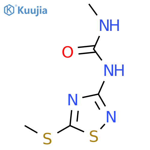 Urea,N-methyl-N'-[5-(methylthio)-1,2,4-thiadiazol-3-yl]- structure