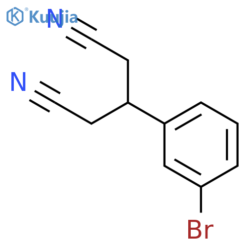 Pentanedinitrile, 3-(3-bromophenyl)- structure
