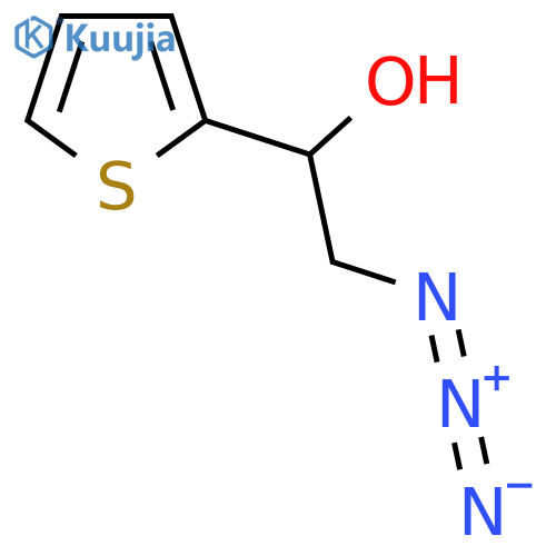 2-azido-1-(thiophen-2-yl)ethan-1-ol structure