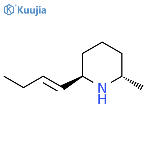 Piperidine,2-(1-buten-1-yl)-6-methyl-, (2R,6S)-rel- structure
