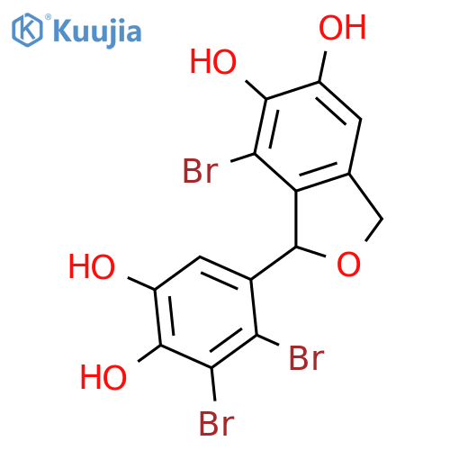7-Bromo-1-(2,3-dibromo-4,5-dihydroxyphenyl)-1,3-dihydro-5,6-isobenzofurandiol; (+)-form structure