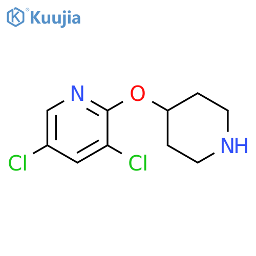 3,5-dichloro-2-(piperidin-4-yloxy)pyridine structure
