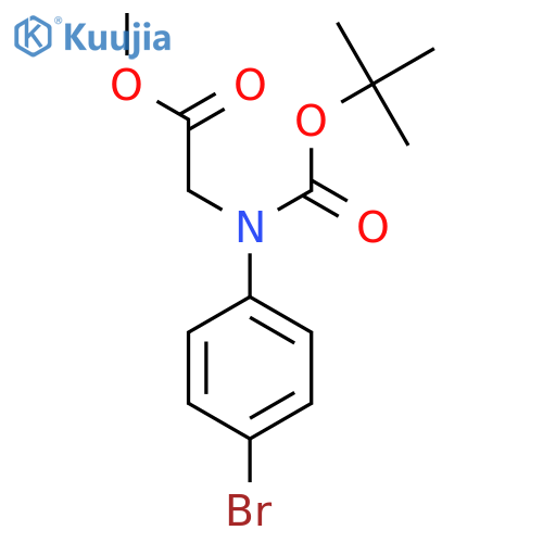 Methyl 2-((4-bromophenyl)(tert-butoxycarbonyl)amino)acetate structure