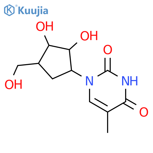 1-[2,3-dihydroxy-4-(hydroxymethyl)cyclopentyl]-5-methylpyrimidine-2,4(1H,3H)-dione structure