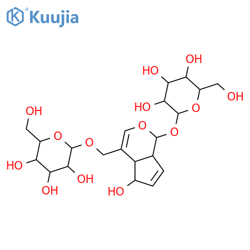 (2S,3S,4R,5R,6S)-2-(hydroxymethyl)-6-[(4aS,7aS)-1,4a,5,7a-tetrahydrocyclopenta[c]pyran-1-yloxy]-3-({[(2R,3R,4S,5S,6R)-3,4,5-trihydroxy-6-(hydroxymethyl)tetrahydro-2H-pyran-2-yl]oxy}methyl)tetrahydro-2H-pyran-2,3,4,5-tetrol (non-preferred name) structure
