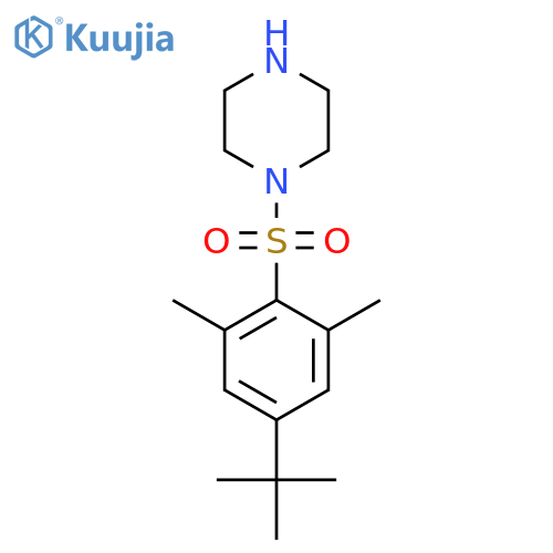 1-(4-tert-butyl-2,6-dimethylbenzenesulfonyl)piperazine structure