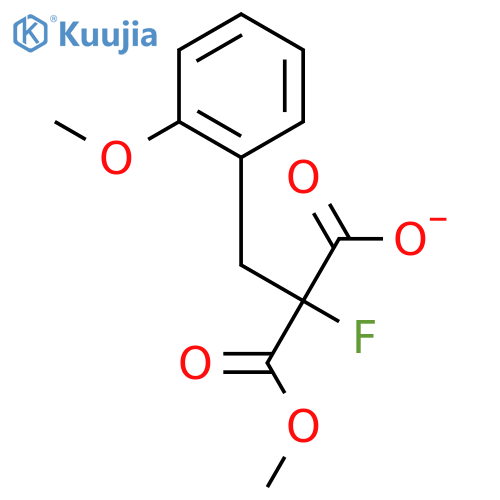 Propanedioic acid, fluoro[(2-methoxyphenyl)methyl]-, monomethyl ester structure