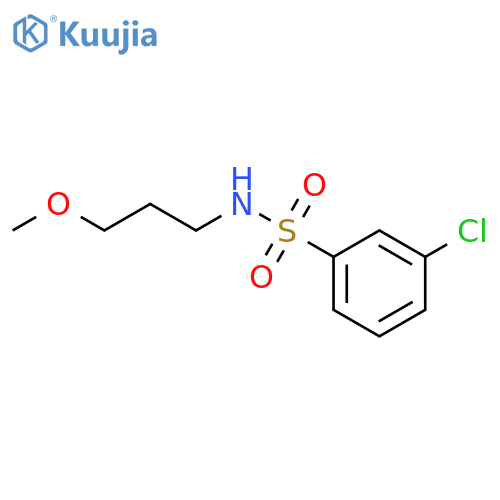 3-chloro-N-(3-methoxypropyl)benzene-1-sulfonamide structure
