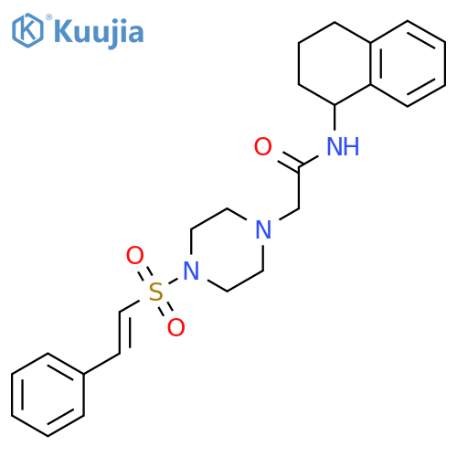 2-[4-(2-phenylethenesulfonyl)piperazin-1-yl]-N-(1,2,3,4-tetrahydronaphthalen-1-yl)acetamide structure