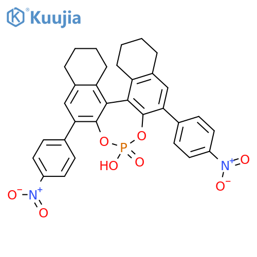 R-3,3'-bis(4-nitrophenyl)-5,5',6,6',7,7',8,8'-octahydro-1,1'-binaphthyl-2,2'-diyl hydrogenphosphate structure