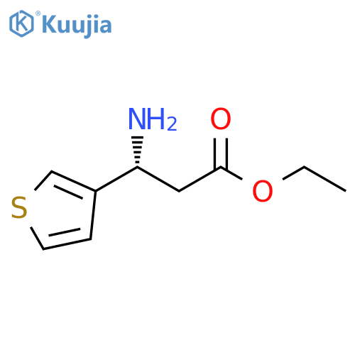 ethyl (3R)-3-amino-3-(thiophen-3-yl)propanoate structure