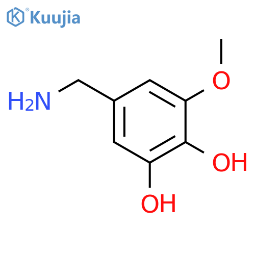 5-(aminomethyl)-3-methoxybenzene-1,2-diol structure