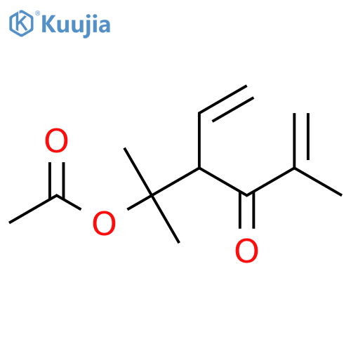 3-Ethenyl-2,5-dimethyl-4-oxohex-5-en-2-yl acetate structure