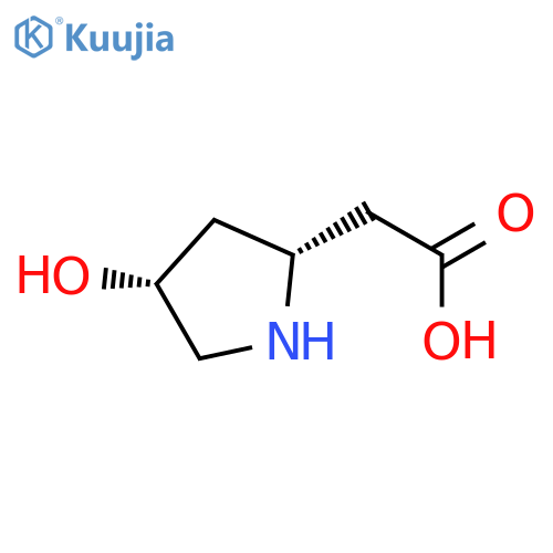 2-(2R,4R)-4-hydroxypyrrolidin-2-ylacetic acid structure