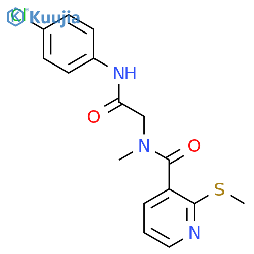N-(2-((4-Chlorophenyl)amino)-2-oxoethyl)-N-methyl-2-(methylthio)nicotinamide structure