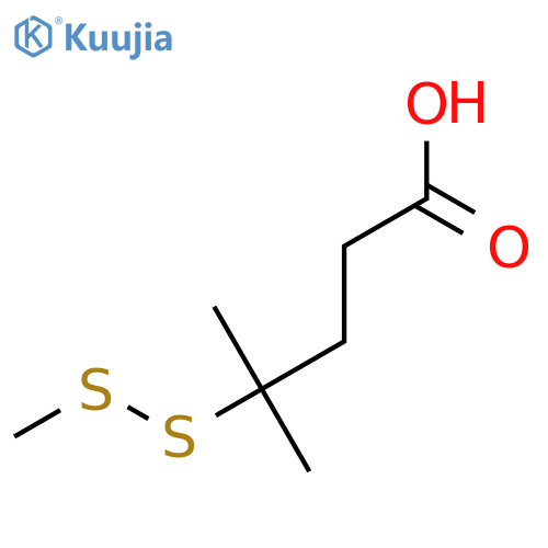 4-Methyl-4-(methyldisulfanyl)pentanoic acid structure