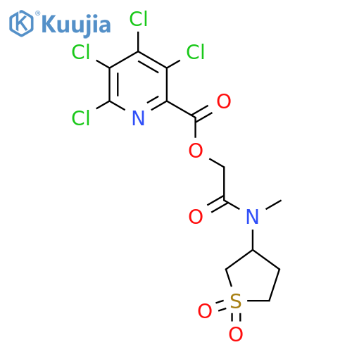 [2-[(1,1-Dioxothiolan-3-yl)-methylamino]-2-oxoethyl] 3,4,5,6-tetrachloropyridine-2-carboxylate structure