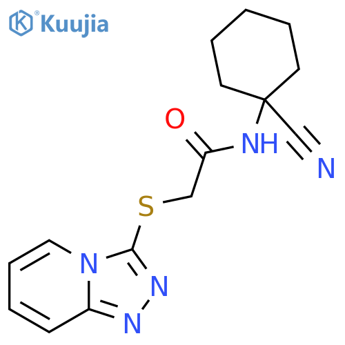 2-([1,2,4]Triazolo[4,3-a]pyridin-3-ylthio)-N-(1-cyanocyclohexyl)acetamide structure