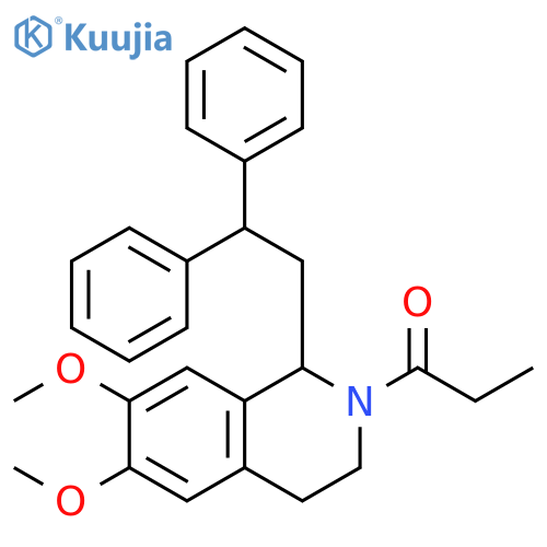 1-Propanone, 1-[1-(2,2-diphenylethyl)-3,4-dihydro-6,7-dimethoxy-2(1H)-isoquinolinyl]- structure