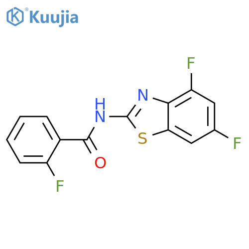N-(4,6-difluoro-1,3-benzothiazol-2-yl)-2-fluorobenzamide structure