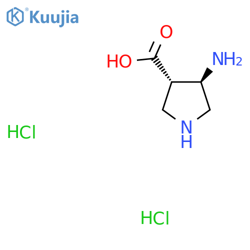 (3S,4R)-4-aminopyrrolidine-3-carboxylic acid dihydrochloride structure