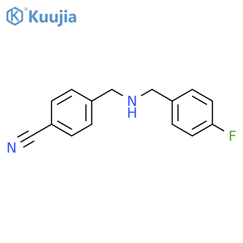 4-({(4-fluorophenyl)methylamino}methyl)benzonitrile structure